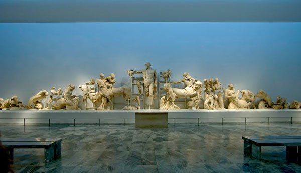 Μουσείο Αρχαίας Ολυμπίας: το δυτικό αέτωμα του Ναού του Διός